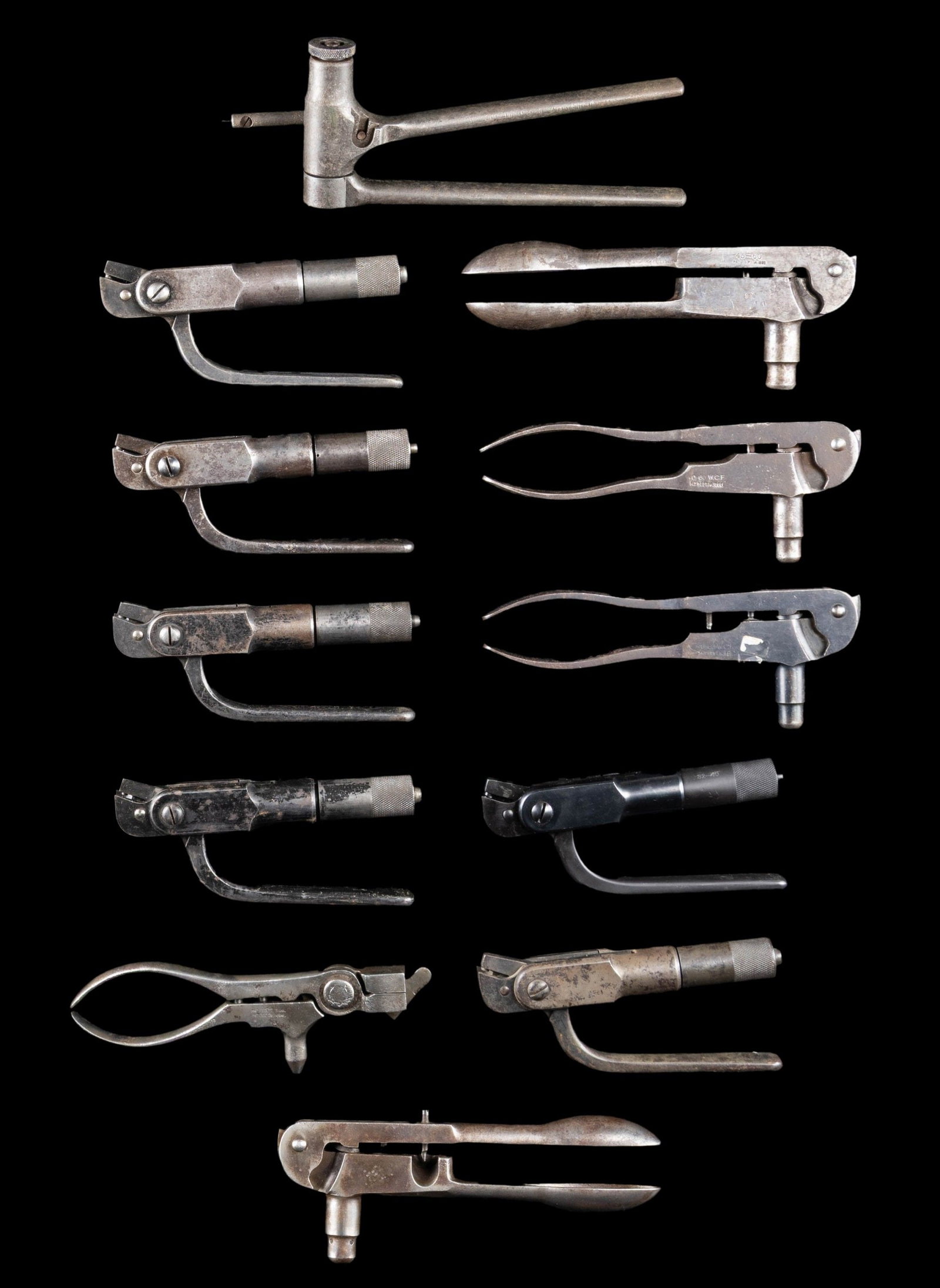 11 ANTIQUE WINCHESTER RELOADING TOOLS. - 2