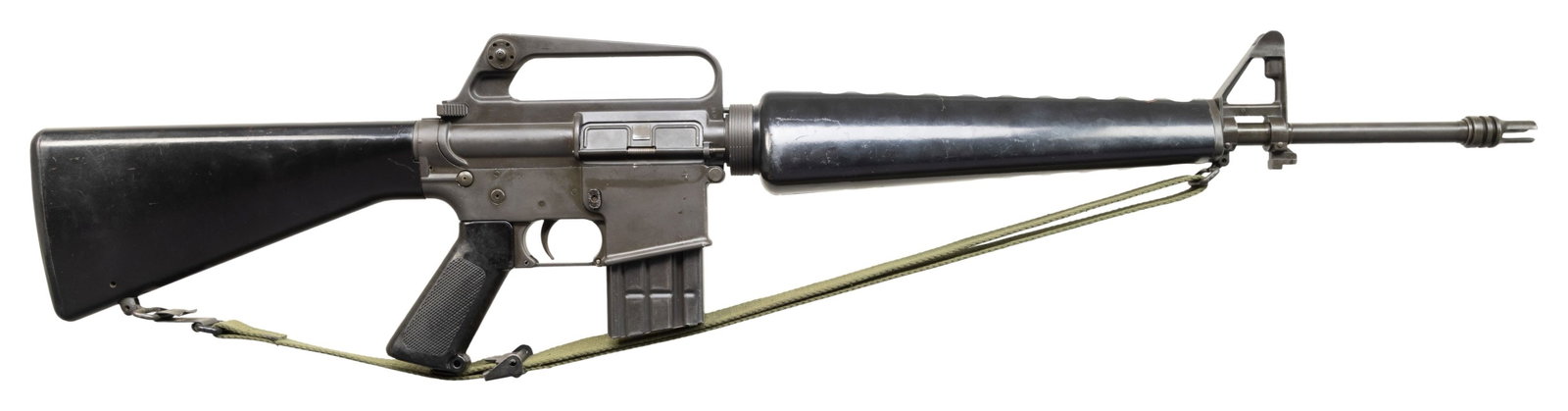 FULLY TRANSFERABLE, FIRST RUN COLT ARMALITE AR15: MODEL 01 WITH 3 DIGIT SERIAL NUMBER. THE ORIGINAL M16. CURIO. Cal. .223. S# 000606. Bbl. 20". An extremely rare opportunity to own a very early, original version of the first Colt / Armalite AR-15.