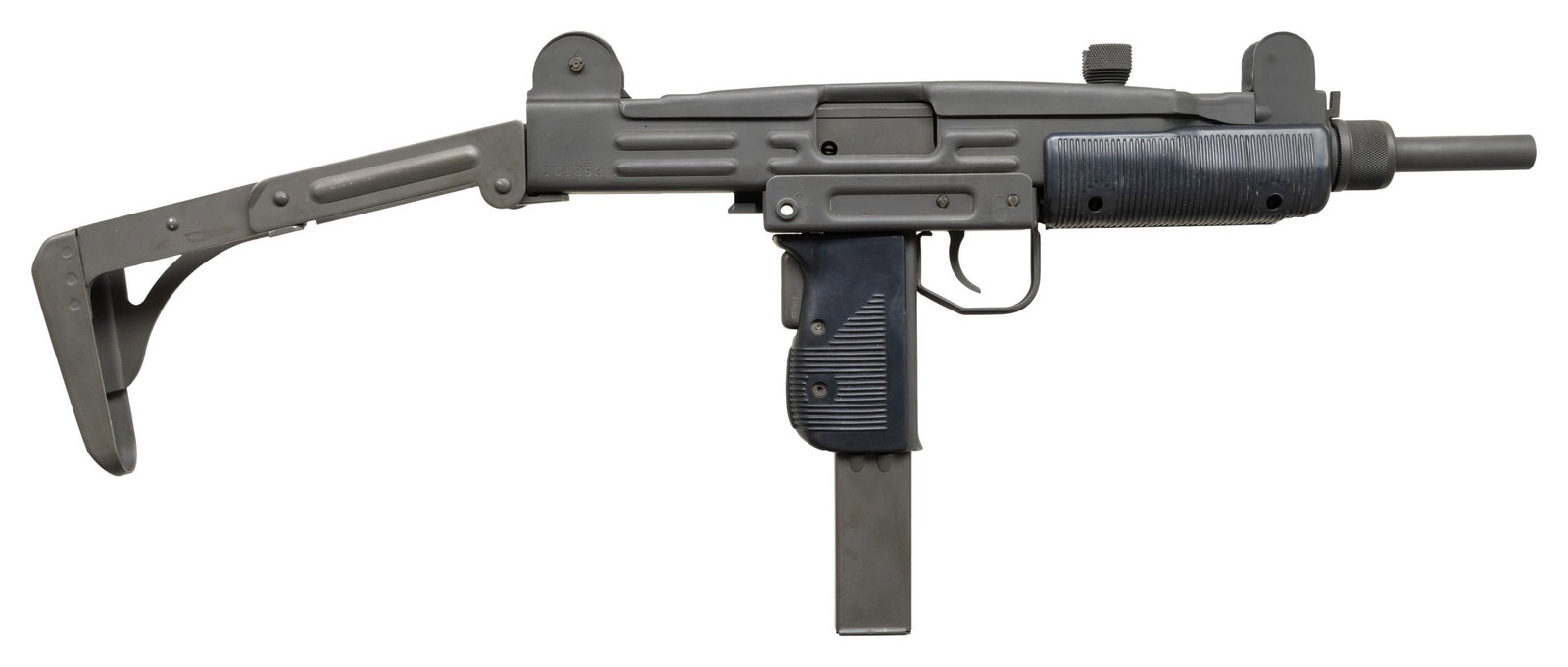 FINE & DESIRABLE GROUP INDUSTRIES / VECTOR ARMS: HR4332 SUBMACHINE GUN. Cal. 9mm. S# 101352. Bbl. 10 3/16". HR4332 submachine gun originally mfg. by Group Industries and finished by Vector Arms. The left side of the receiver is marked "VECTOR ARMS,