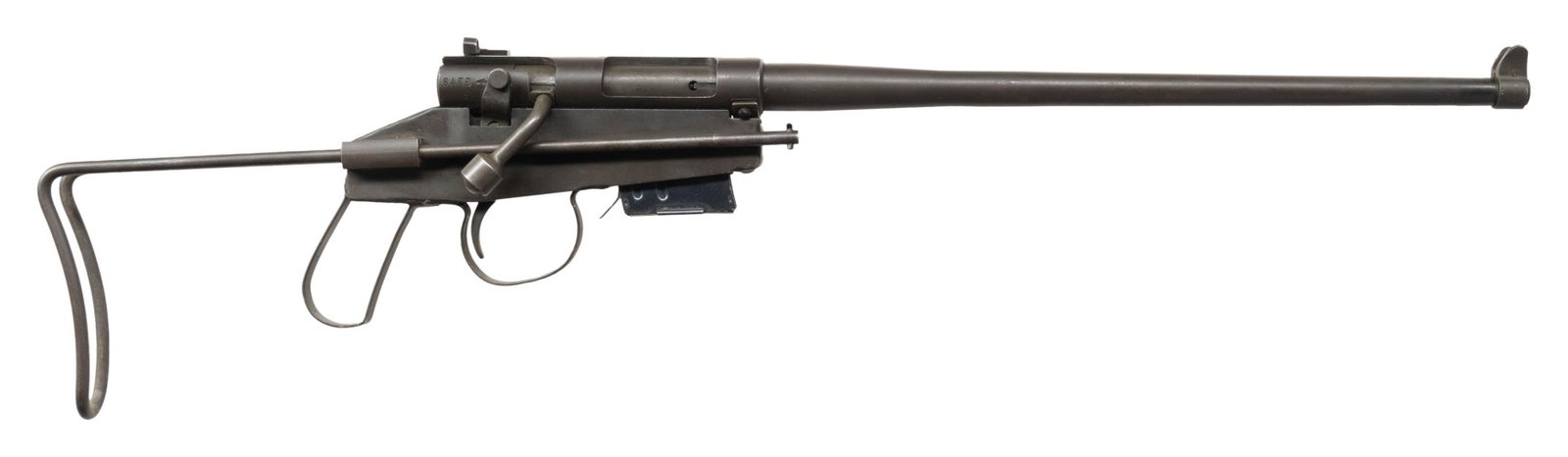 U.S. PROPERTY MARKED HARRINGTON & RICHARDSON M4: BOLT ACTION SURVIVAL RIFLE. Cal. 22 Hornet. S# 29084. Bbl. 14". Developed after the WWII from H&R's M265 rifle, the M4 was supplied to pilots and aircraft crews along with soft point ammunition for su