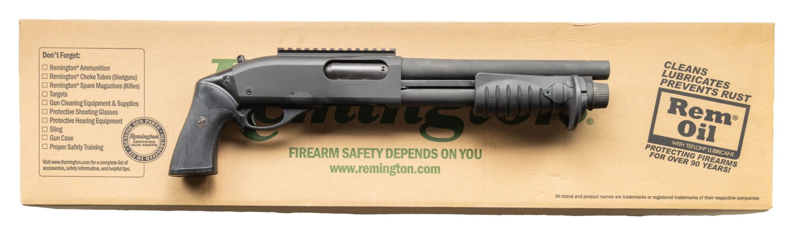 REMINGTON 870 MCS AOW PUMP ACTION SHOTGUN.: Cal. 12 Ga. 3". S# LM010474. Bbl. 10". Permanently affixed picatinny rail on top of receiver. Remington 870 Modular Combat Shotgun or MCS meant to be used as a "Master Key" mounted on an AR-15 variant