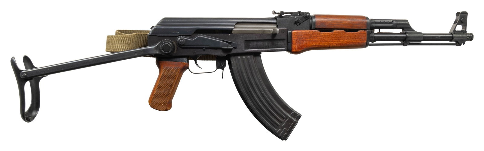 DESIRABLE POLYTECH LEGEND AK-47S UNDERFOLDER: SEMI AUTO RIFLE.Cal. 7.62x39. S# DF-02771. Bbl. 16". Standard AK-47 sights. Matching numbers on receiver, gas tube, bolt & bolt head. High quality pre-ban Chinese milled AK-47 style rifle. Left side
