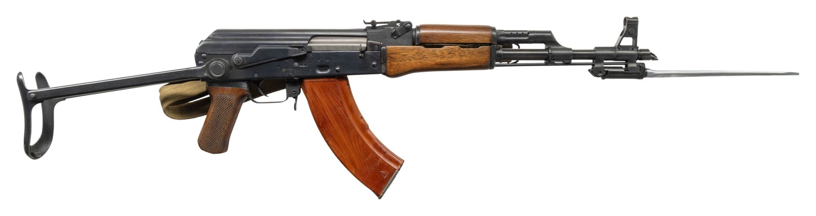 POLYTECH AKS-762 SEMI AUTO RIFLE.: Cal. 7.62x39. S# CF-11736. Bbl. 16". Standard AK-47 style sights. Matching numbers on receiver, bolt & bolt head. Desirable pre-ban Polytech stamped AK rifle with 386 factory code. KFSA import