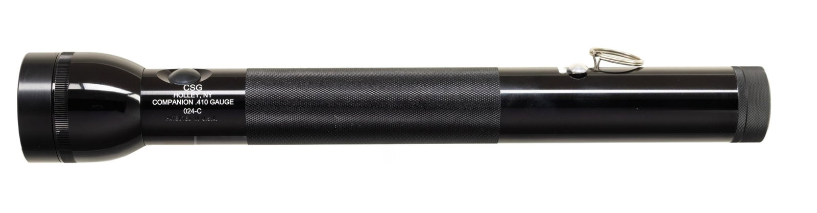 FAUCI CSG COMPANION AOW 410.: Cal. 410. S# 024C. Bbl 3". This interesting concealed shotgun is manufactured to resemble a 15" Mag lite style flashlight. UNATTACHED ACCESSORIES: matching numbered white cardboard box. CONDITION: all