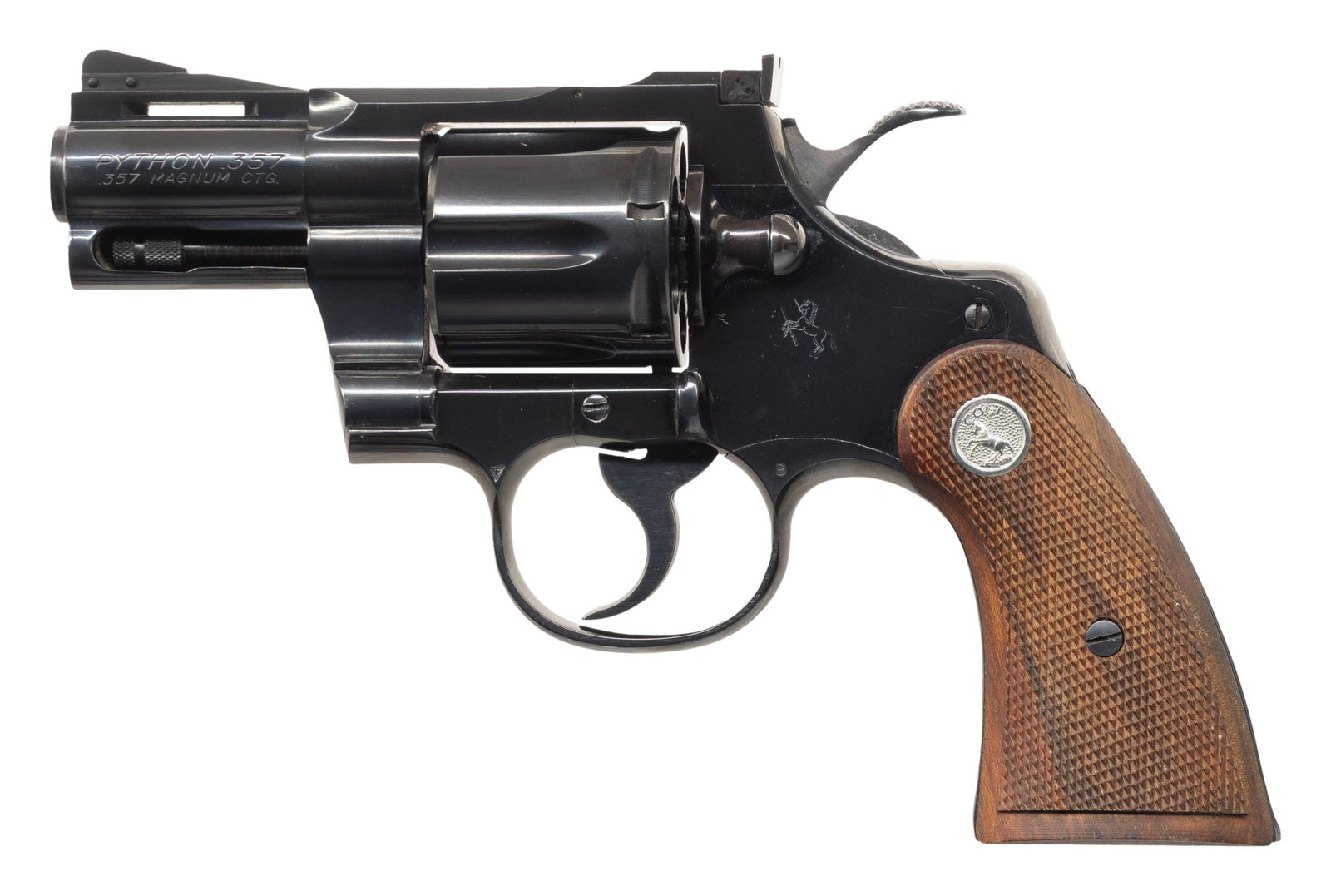 2 1/2" BLUED COLT PYTHON DOUBLE ACTION REVOLVER - 2