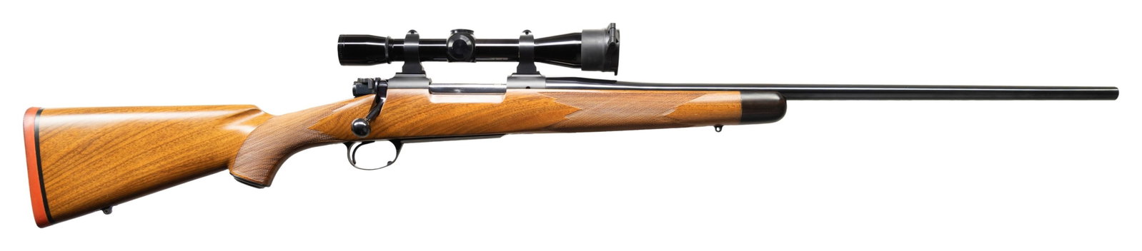 KIMBER 89 BGR BOLT ACTION RIFLE.: Cal. 7mm Mag. S# SC5002. Bbl. 24" with Colton, OR address. Rifle is sighted with a receiver mounted Leupold M8-6x Compact scope. Scope has duplex crosshair reticle with very good optics & front foldin