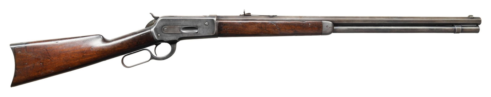 ANTIQUE WINCHESTER 1886 LEVER ACTION RIFLE. (1 of 4)