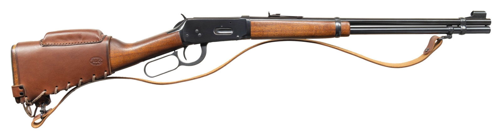 PRE-64 WINCHESTER 94 LEVER ACTION CARBINE.: Cal. 32 WS. S#2545866. Mfg. 1962. Bbl. 20" with ramp mounted hooded steel bead front sight and clover leaf elevator adjustable rear sporting sight. Carbine forearm and checkered steel shotgun butt. RL