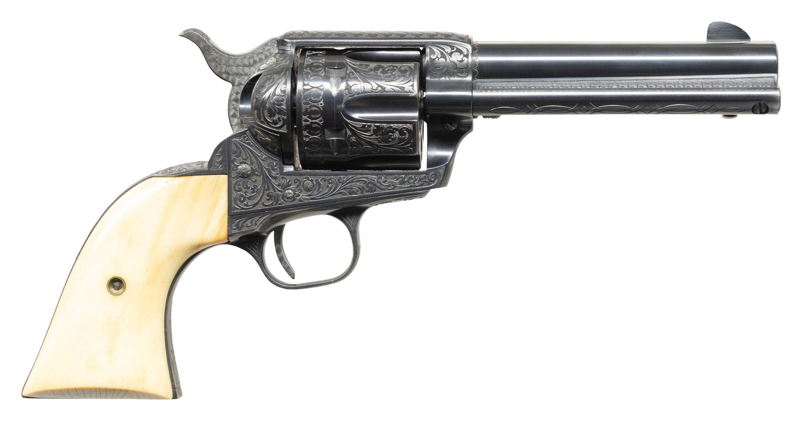 NICELY EXECUTED ENGRAVED 2ND GEN COLT SINGLE - 2
