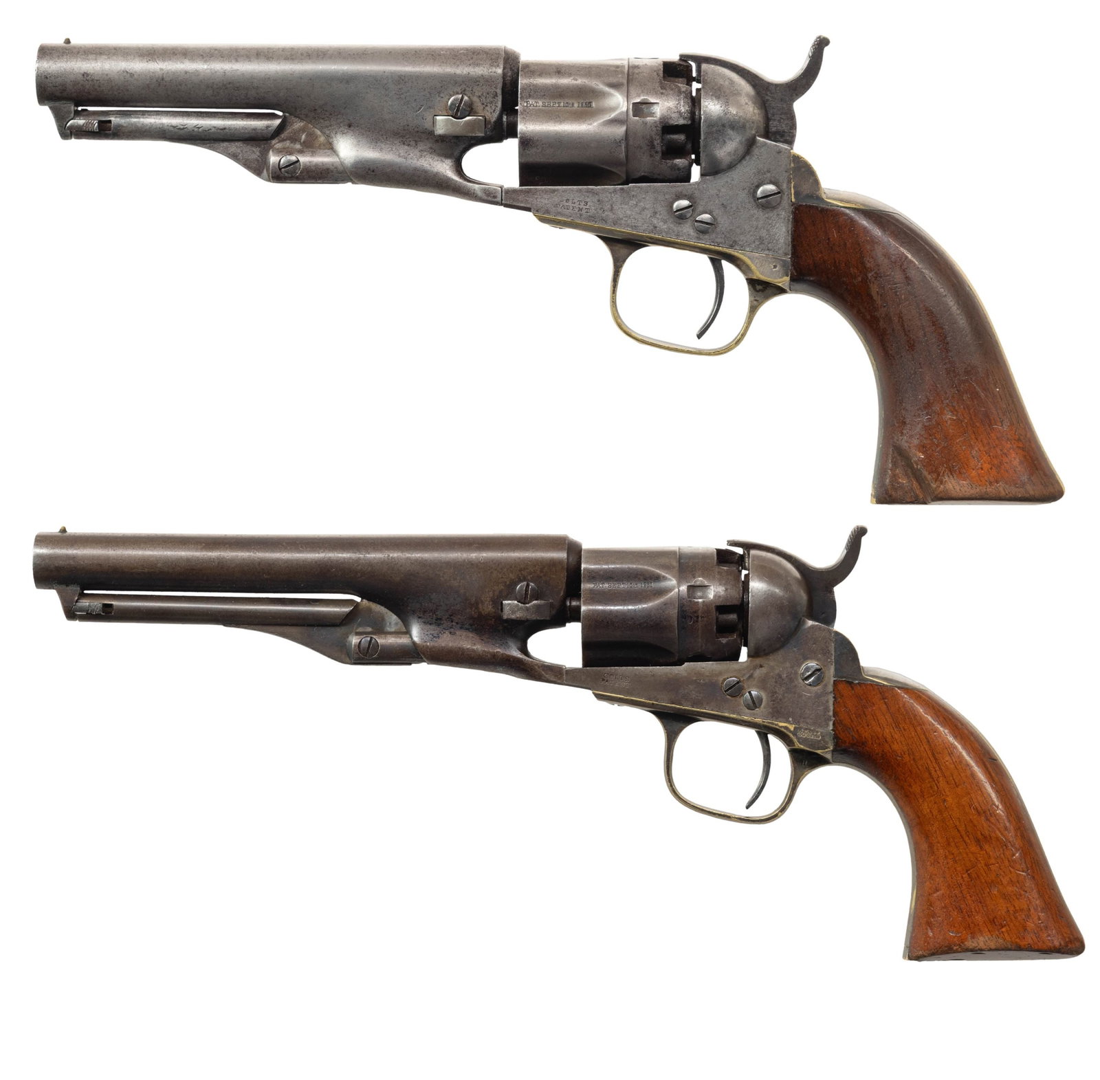 TWO COLT MODEL 1862 POLICE REVOLVERS. (1 of 5)