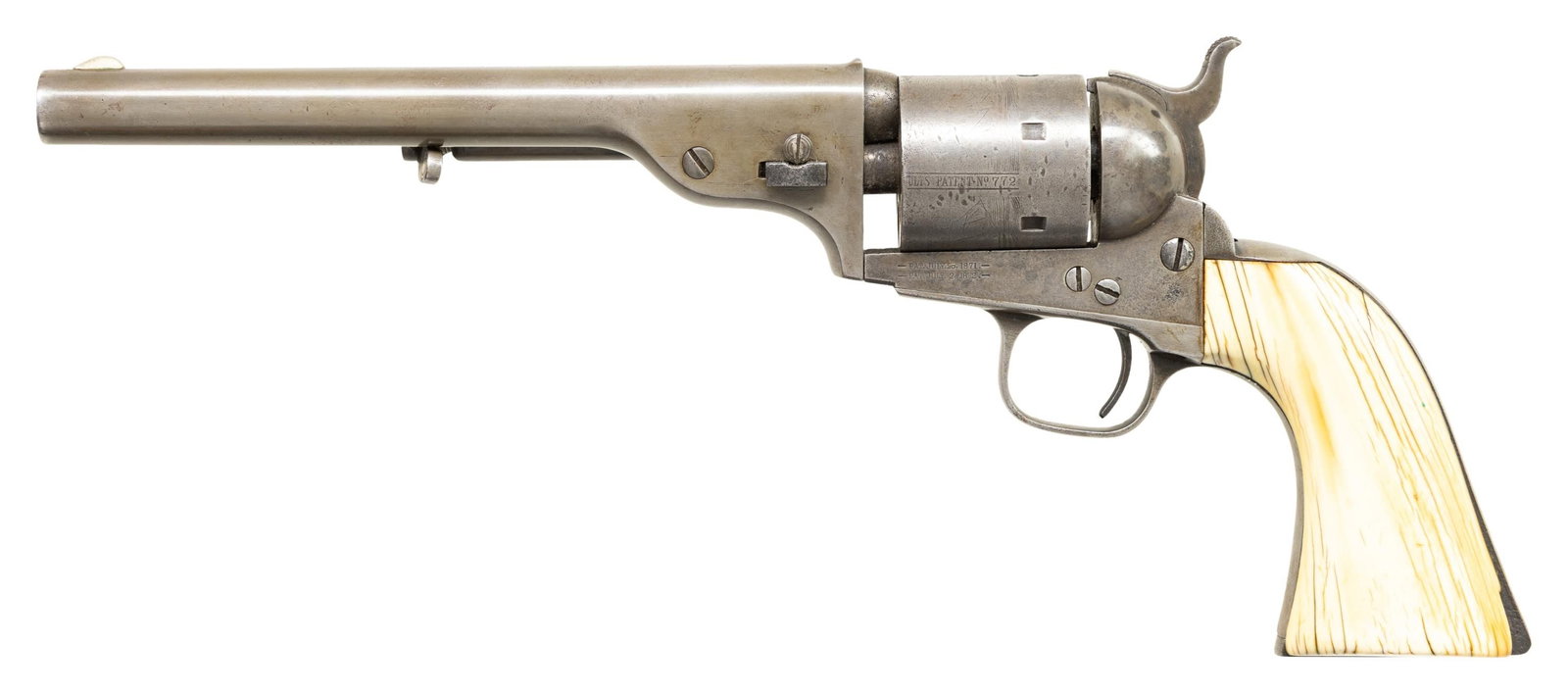 SCARCE & ATTRACTIVE IVORY GRIPPED COLT MODEL 1871- (1 of 7)
