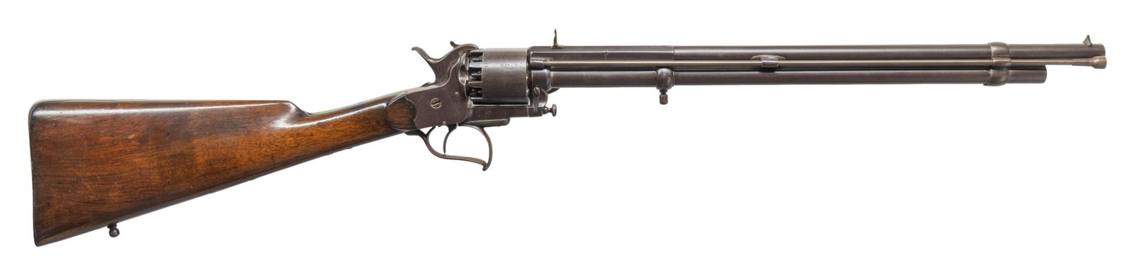 RARE CONFEDERATE LEMAT PERCUSSION CARBINE. (1 of 6)