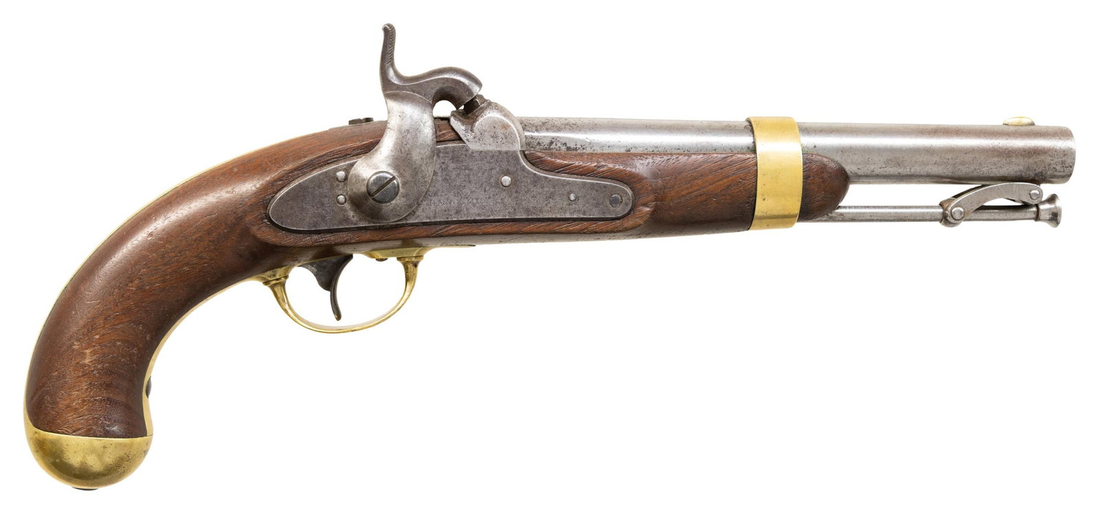 1852 DATED ASTON MODEL 1842 CAVALRY PISTOL. (1 of 6)