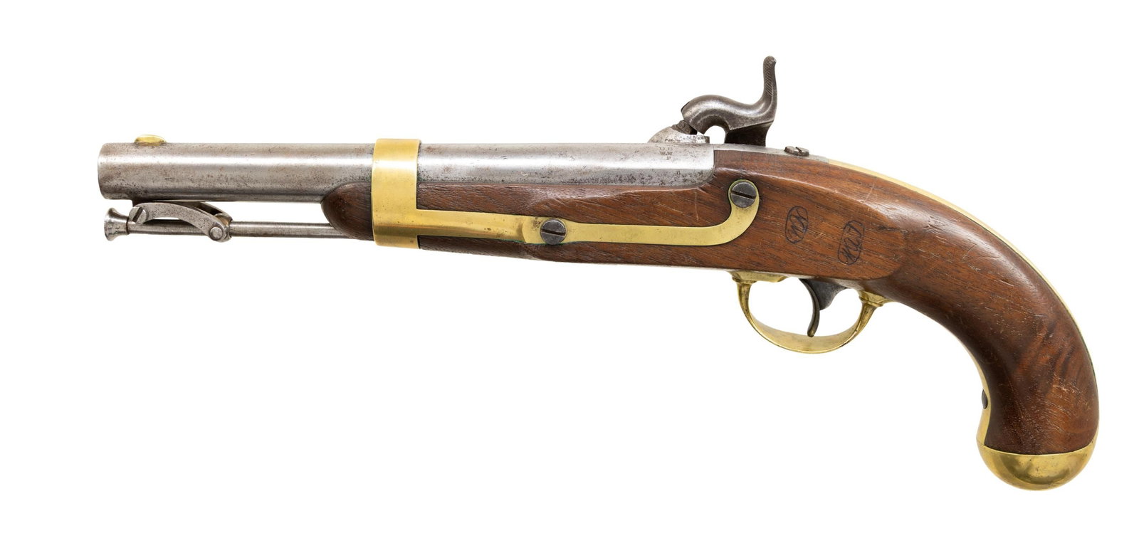 1852 DATED ASTON MODEL 1842 CAVALRY PISTOL. - 2