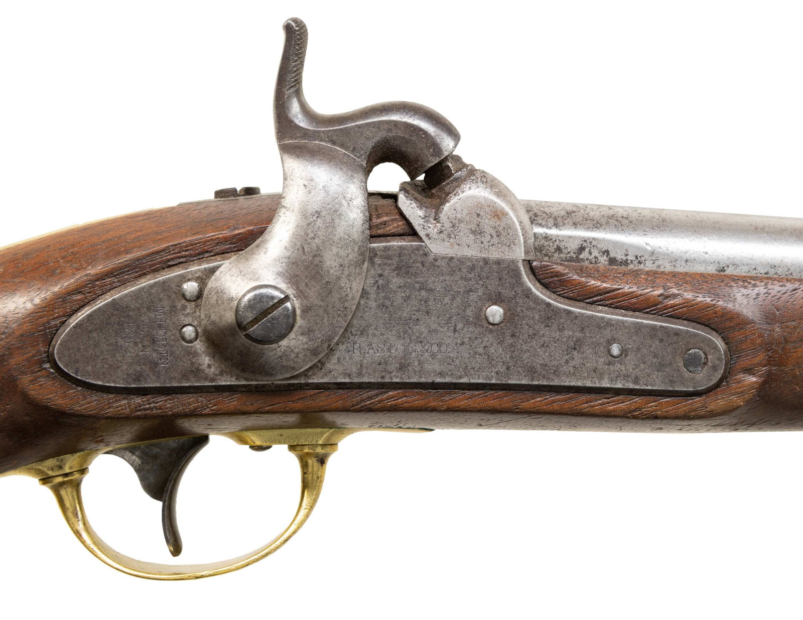 1852 DATED ASTON MODEL 1842 CAVALRY PISTOL. - 3