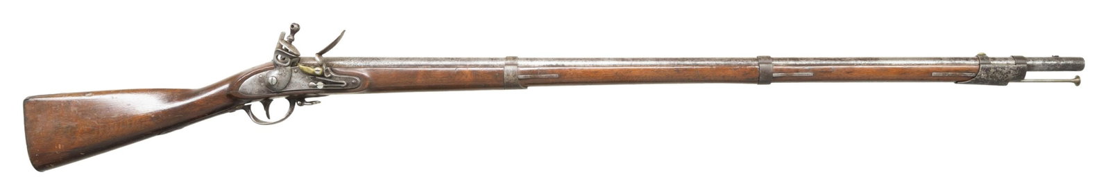 E. WHITNEY 1822 2ND US CONTRACT MUSKET.: Cal. 69. The 2nd contract for Whitney to produce the 1822 (improved 1816) was signed in 1830. By the end of the contract in 1841 approx 24,000 of them were produced. It is fitted with a 42" bbl with b