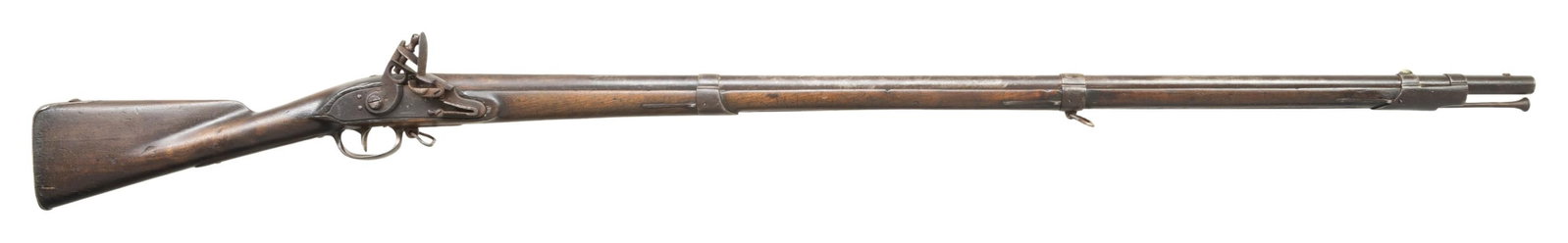 US M1808 CONTRACT MUSKET BY JOSHUA & CHARLES: BARSTOW OF EXETER, NH. Cal. 69. There were approx 2300 muskets delivered from the 2500 gun contract with the US Gov't in preparation with a war with Europe. The flintlock is fitted with a 44" bbl with