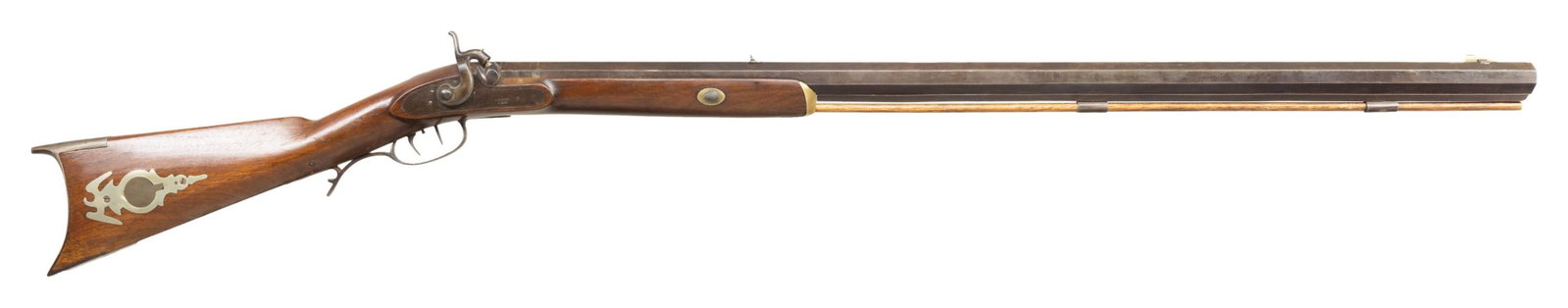 AMERICAN MADE J. HENRY AND SONS PERCUSSION 1/2: PLAINS RIFLE. Cal. 45. The Henry family were generational gunsmiths whose lineage extends as far back as the revolutionary war with William Henry I fabricating arms for the Committee of Safety of Penn