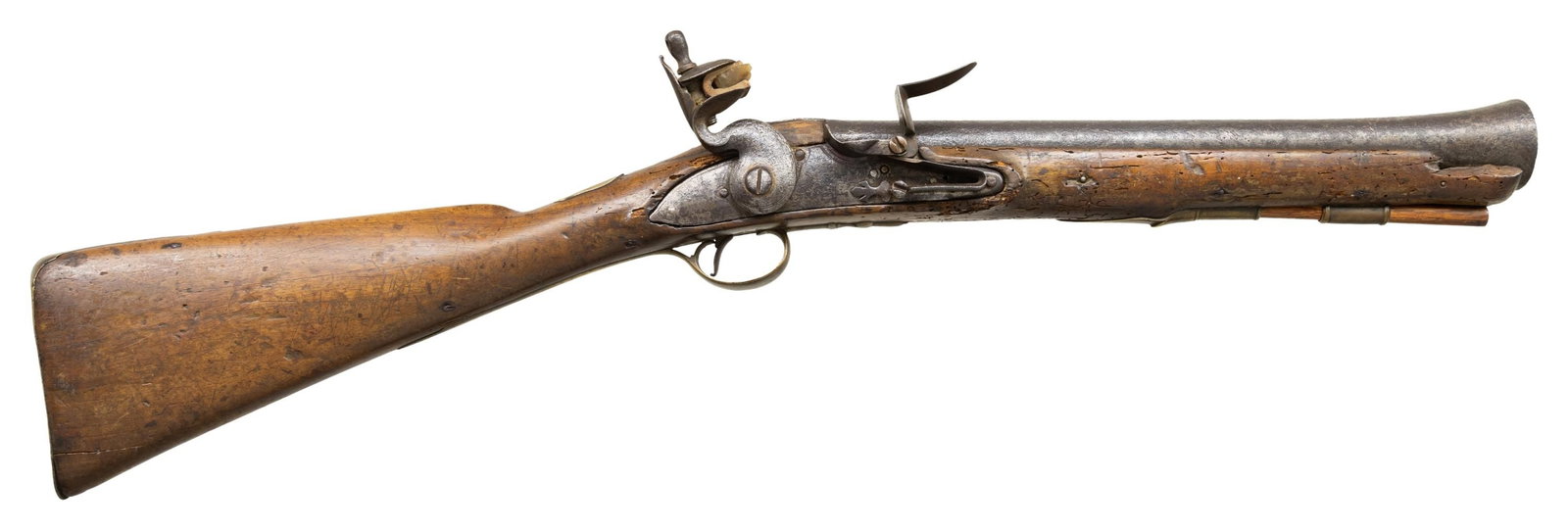 BRITISH FLINTOCK BLUNDERBUSS. (1 of 8)