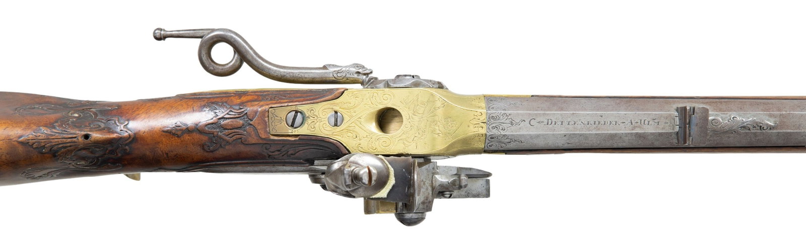 LORENZONI TYPE SINGLESHOT BREECH LOADING FLINTLOCK - 5