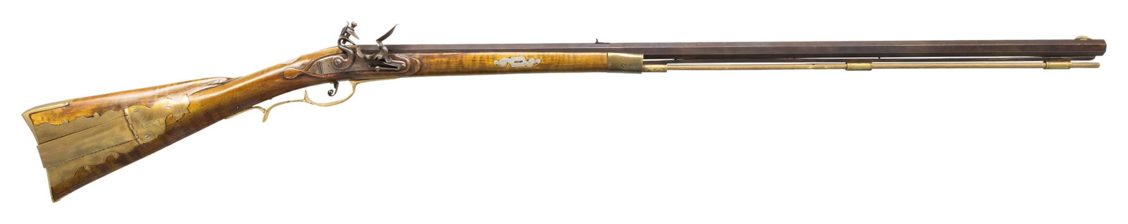CONTEMPORARY WM BUCHELE RELIEF CARVED FLINTLOCK (1 of 7)