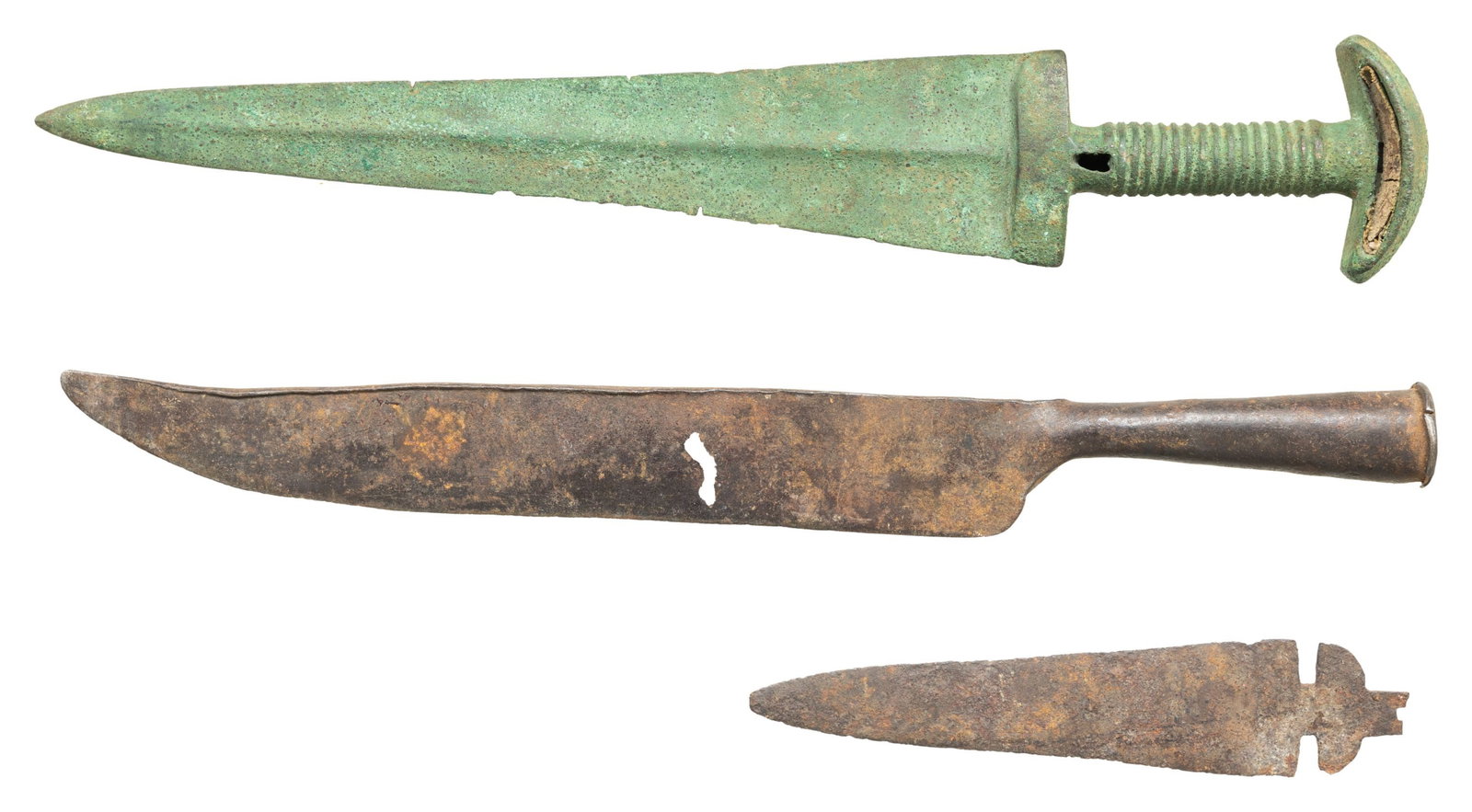 THREE ANCIENT KNIVES. - 2