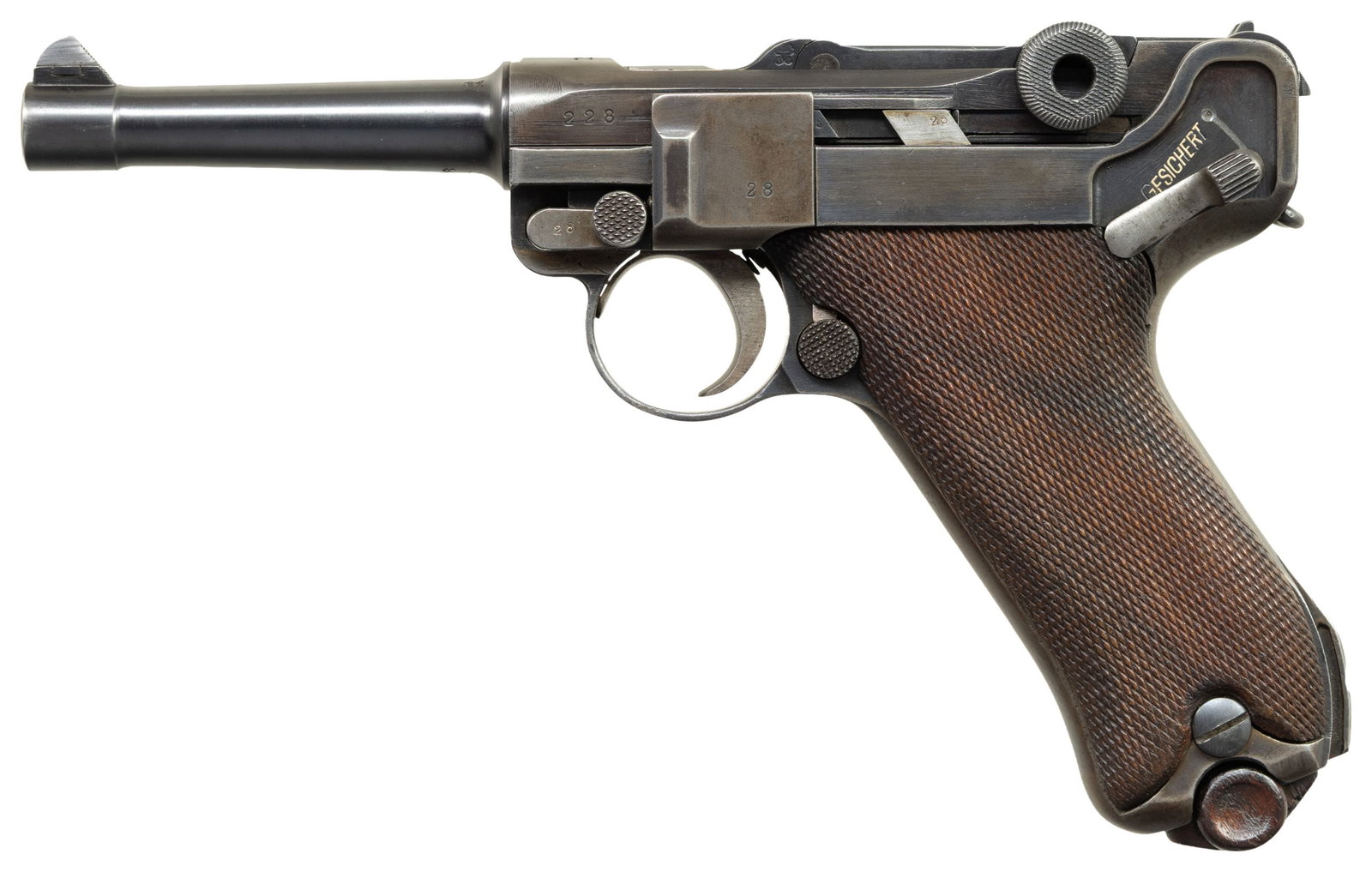 INTERWAR REWORK GERMAN P.08 LUGER SEMI-AUTOMATIC (1 of 6)