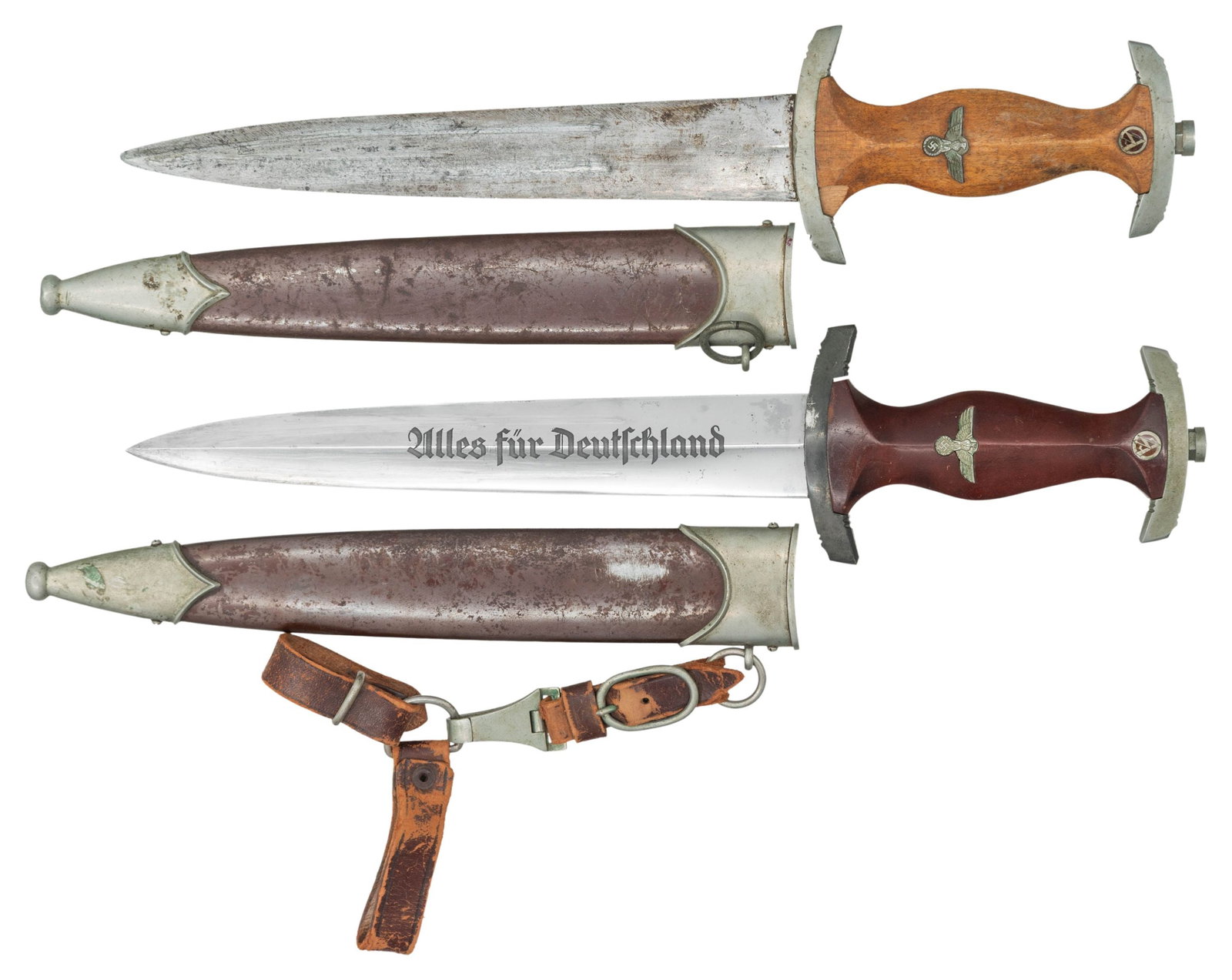 2 WWII GERMAN SA DAGGERS. (1 of 2)