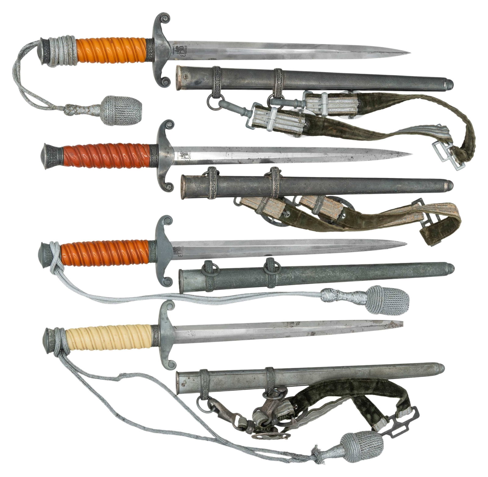 4 WWII GERMAN ARMY DAGGERS. (1 of 2)
