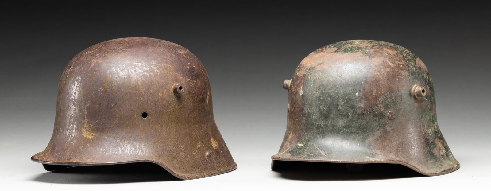 2 WWI GERMAN HELMETS. - 2