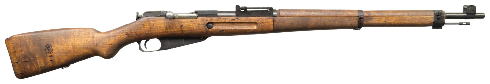 FINNISH CIVIL GUARD M39 MOSIN NAGANT BOLT ACTION: RIFLE.Cal. 7.62x54R. S# 507788. Bbl. 27" with Century import marking. Standard M39 sights. Matching numbers on bbl. shank & bolt knob. Other parts unnumbered or mismatch as-is typical for Finnish Mosi