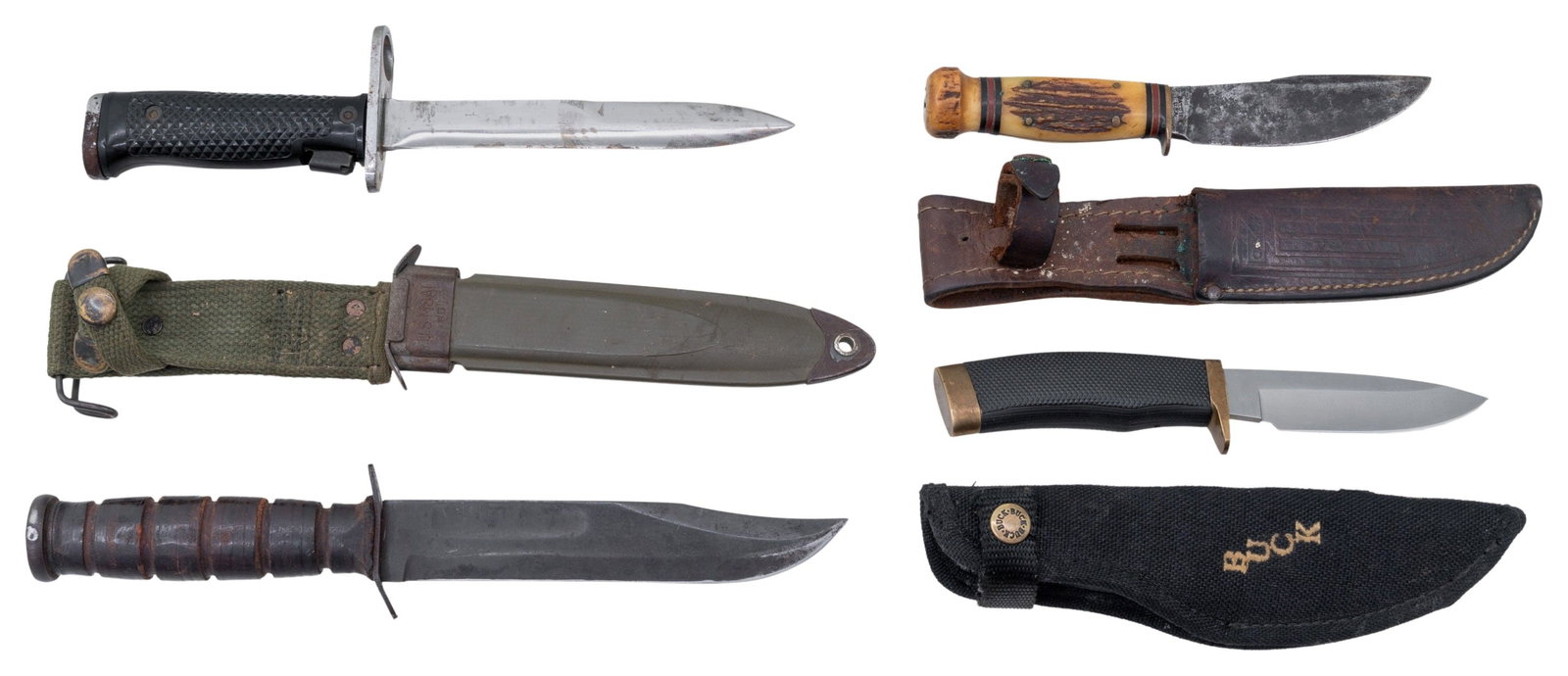 LOT OF 4 U.S. MILITARY AND COMMERCIAL KNIVES. (1 of 2)