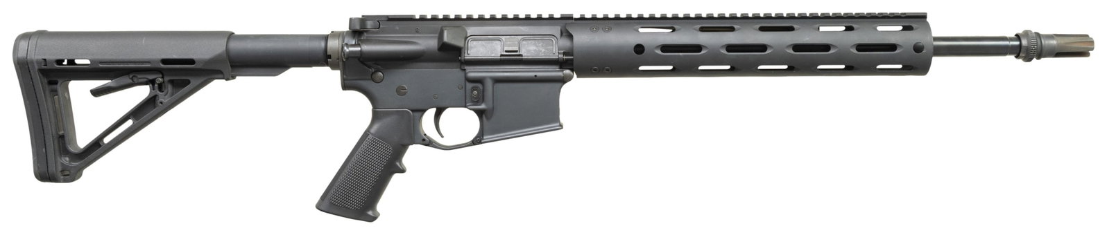 ANDERSON MANUFACTURING AM-15 SEMI-AUTOMATIC RIFLE.: Cal. 7.62x39mm. S# 15153719. Bbl. 16 1/4". AM-15 semi-automatic rifle mfg. by Anderson Manufacturing. Left side of the receiver exhibits standard factory markings denoting Anderson's mfg. information,