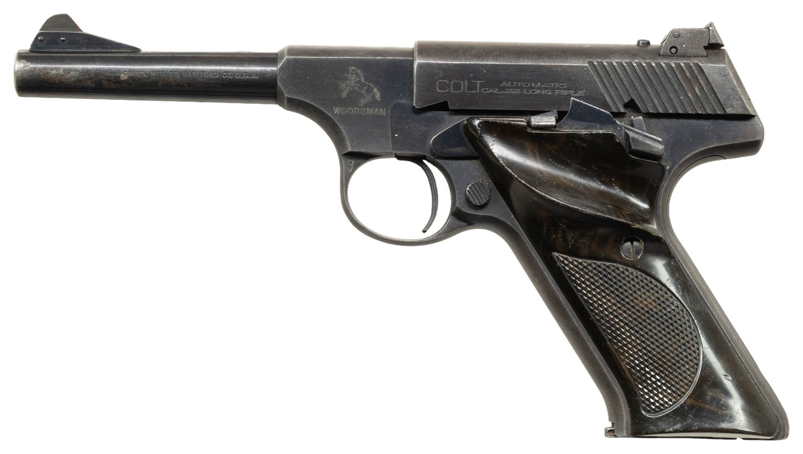 SECOND SERIES COLT WOODSMAN SEMI-AUTOMATIC PISTOL. (1 of 2)
