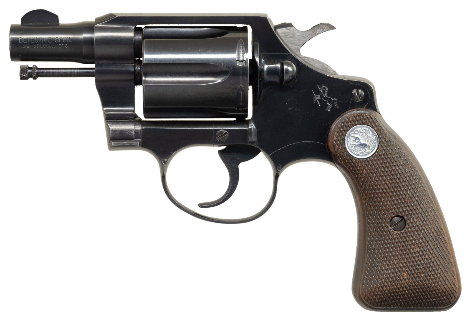 NICE COLT DETECTIVE SPECIAL DOUBLE ACTION: REVOLVER. Cal. 38 Spl. S# 870611. Bbl. 2". Detective Special double action revolver mfg. by Colt in 1965. Bbl. exhibits standard factory markings denoting the model and cal. designations, as well as C