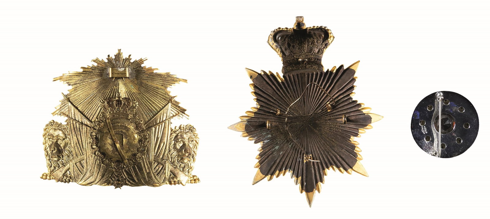 TWO HAT PLATES & SCOTTISH BROOCH. - 2