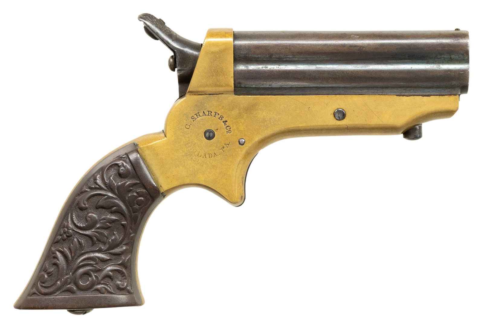 C SHARPS MODEL 1 PEPPERBOX DERRINGER. - 2