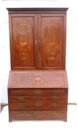 18th Century Inlaid English Secretary