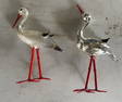 Vintage Art Deco Blown Glass Storks