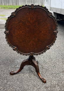 Centennial Pie Crust Birdcage Tilt Table: BeautifulSize 30x32 carved ball and claw feet