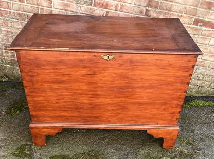 Early Blanket Chest: Dovetailed and heart pulls Size 29x40