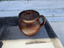 Small redware covered cup