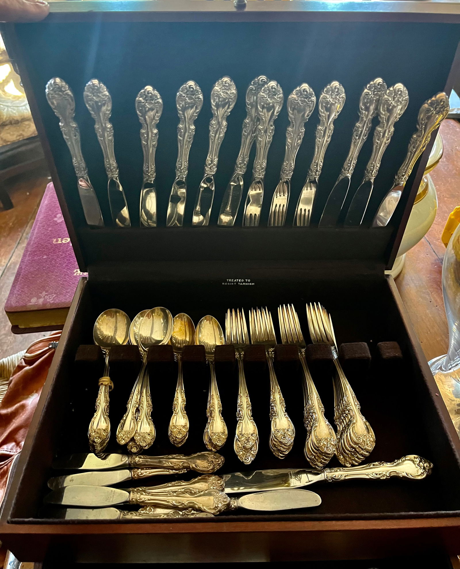 Gorham Sterling Melrose Pattern Flatware set 77pcs (1 of 6)