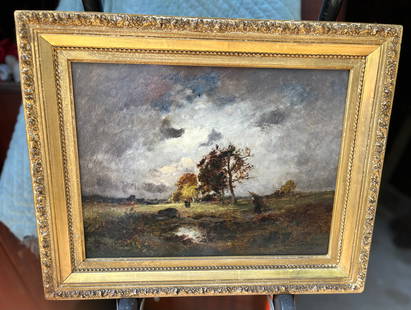 Signed Oil Painting on Canvas: In nice condition size 16”x 12” not including frame ,2” frame