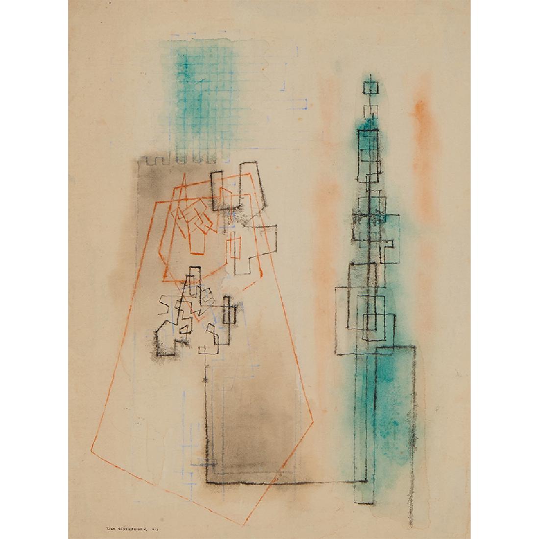 John Sennhauser, Fluid Lines No. 5, 1944 (1 of 2)