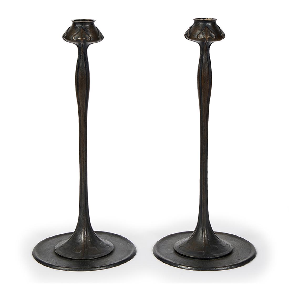 Robert Riddle Jarvie Art Nouveau candlesticks