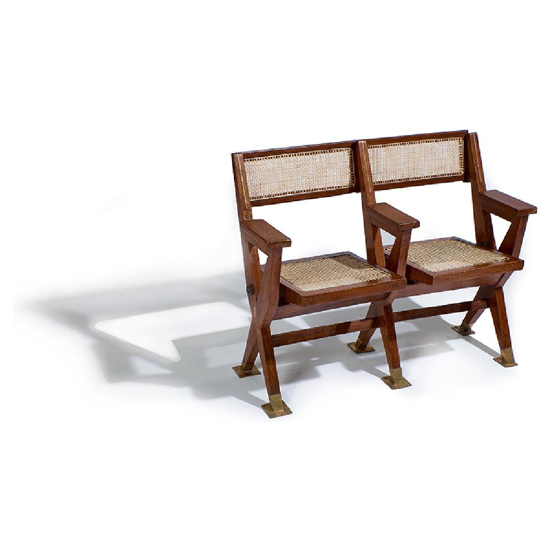 Pierre Jeanneret (1896-1967) theater bench (1 of 3)