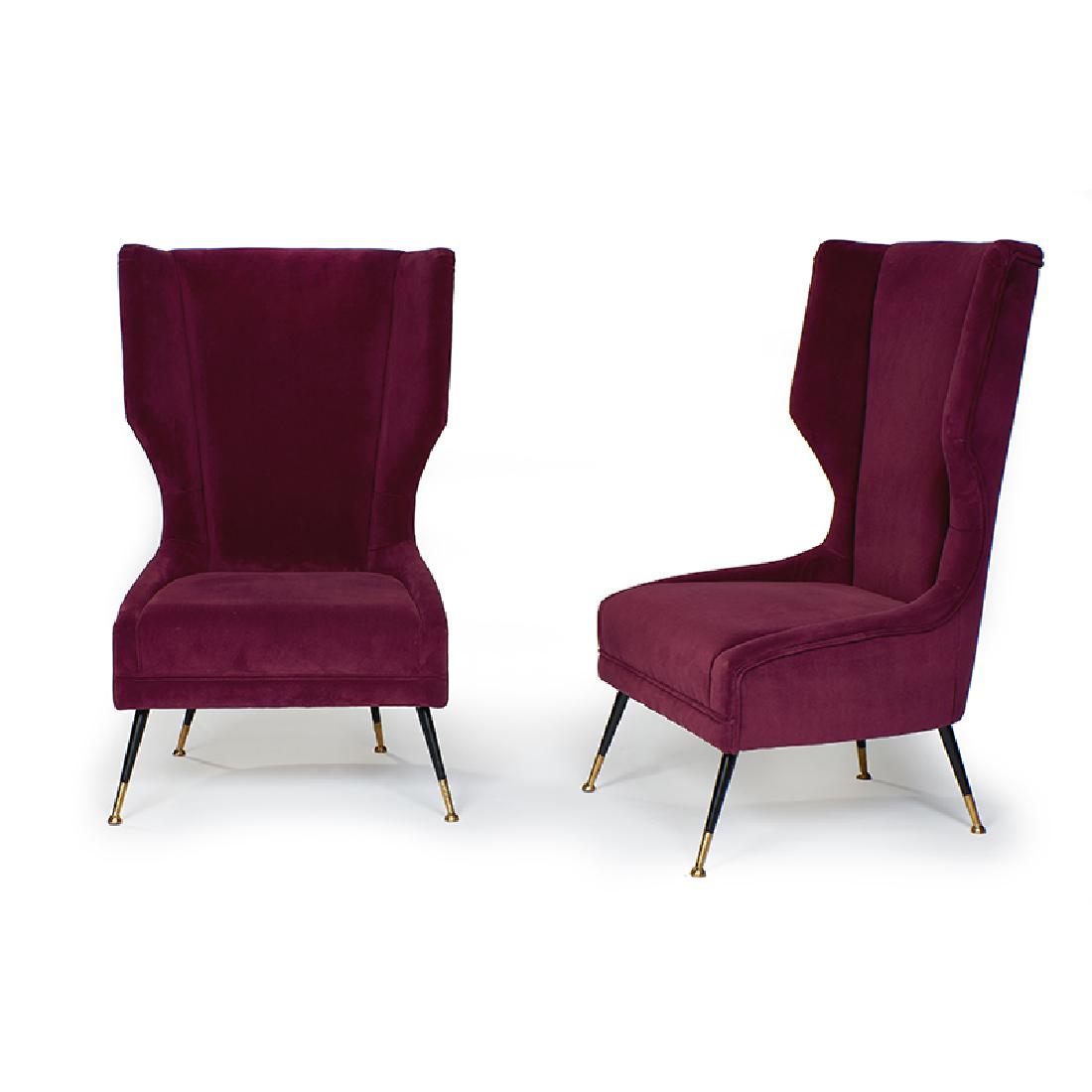 Italian lounge chairs, pair (1 of 1)