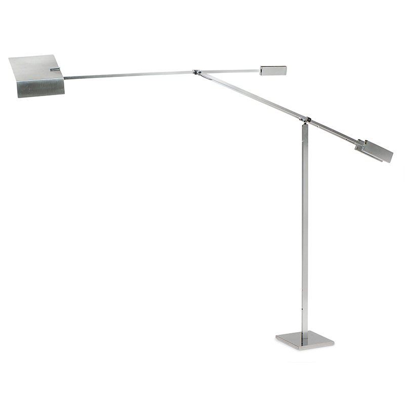 Angelo Brotto, Esperia Giraffa floor lamp: Angelo Brotto (1914-2002) for Esperia Giraffa floor lamp Italy, c. 1970 stainless steel, aluminum as shown: 107"w x 11"d x 77"h