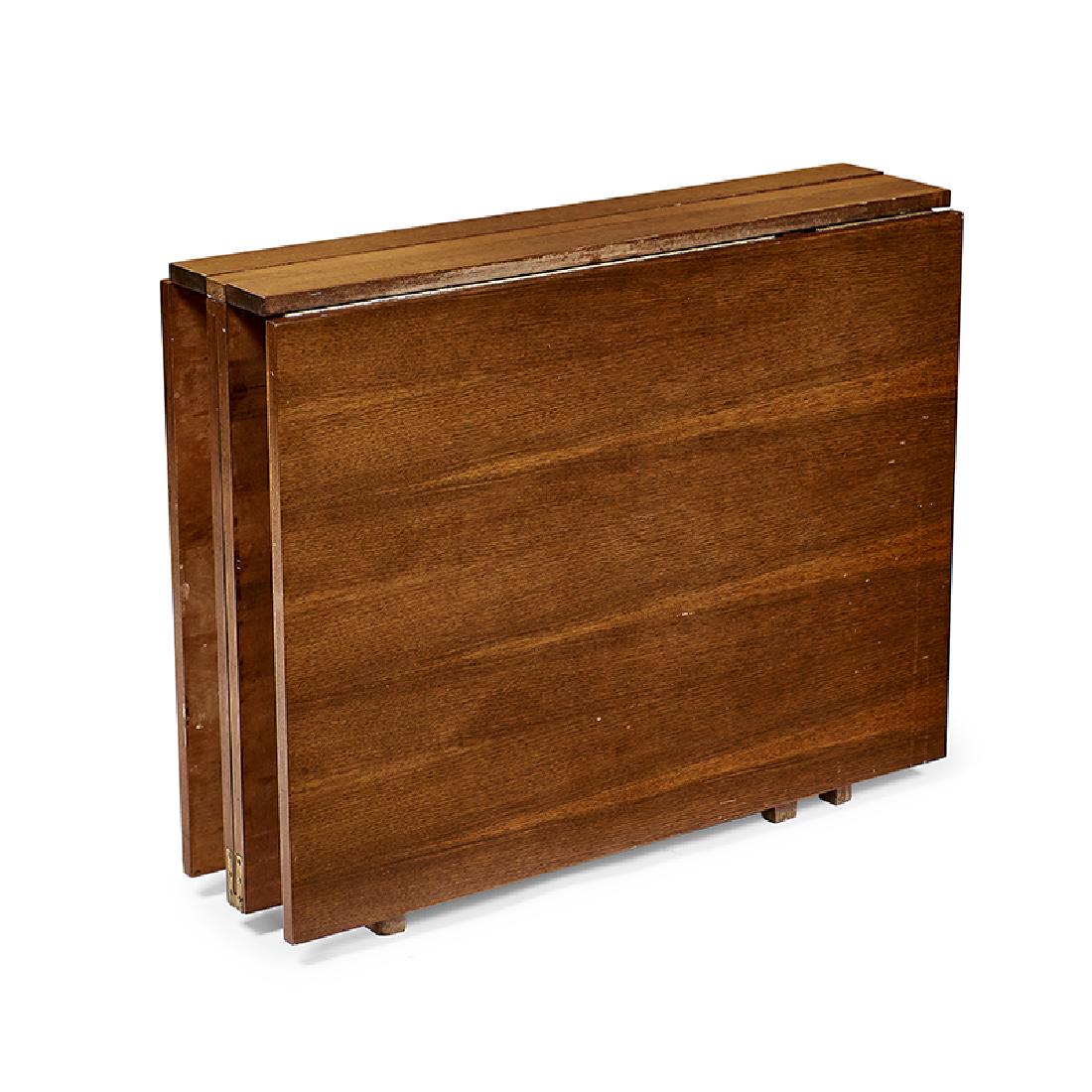 Bruno Mathsson style expanding table: Bruno Mathsson style expanding table 1960s beech, brass unsigned closed: 35 1/2"d x 9 1/4"d x 28 1/4"h